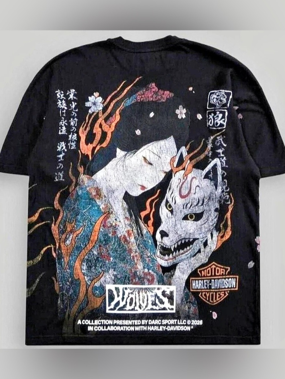 Darc Sport x Harley Davidson| H-D x Bushido side by side tee black Black LRG NWT